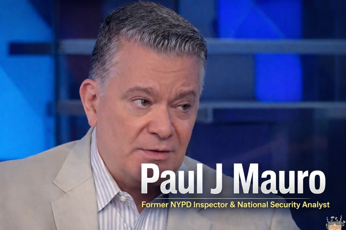 Paul J Mauro, former NYPD Inspector and national security analyst, speaking during a television interview.
