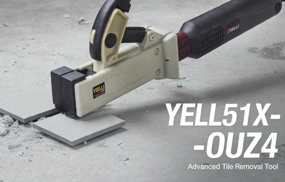 YELL51X-OUZ4 in action, efficiently removing tiles with its advanced design and high-performance functionality.