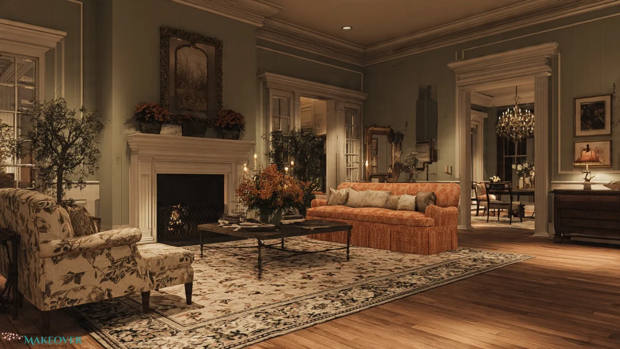 About Us: Elegant living room interior showcasing Wellbeing Makeover's expertise in home architecture and design.