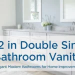 Modern 72 in Double Sink Bathroom Vanity in a bright, elegant bathroom with marble countertop and stylish fixtures