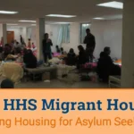 Doge HHS Migrant Housing Contract: Asylum seekers in temporary shelter with basic accommodations.