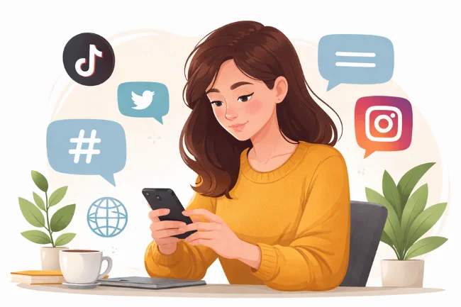 Ksözcü digital voice shown through a creator using social media platforms