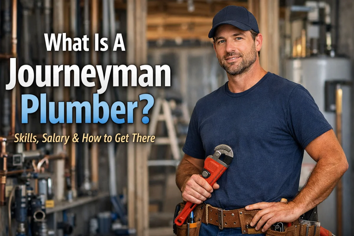 what is a journeyman plumber – licensed professional plumber at work on a job site