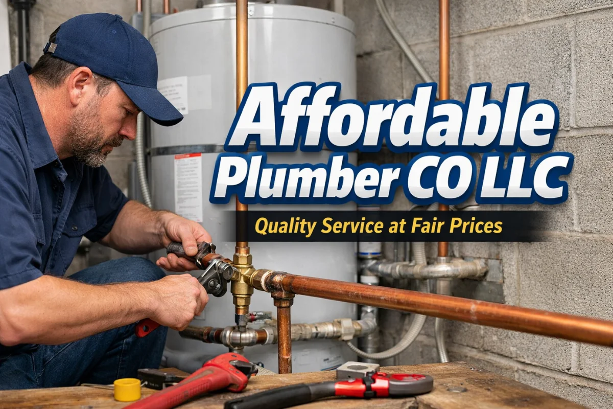 Affordable Plumber CO LLC professional repairing residential plumbing pipes in a Colorado home