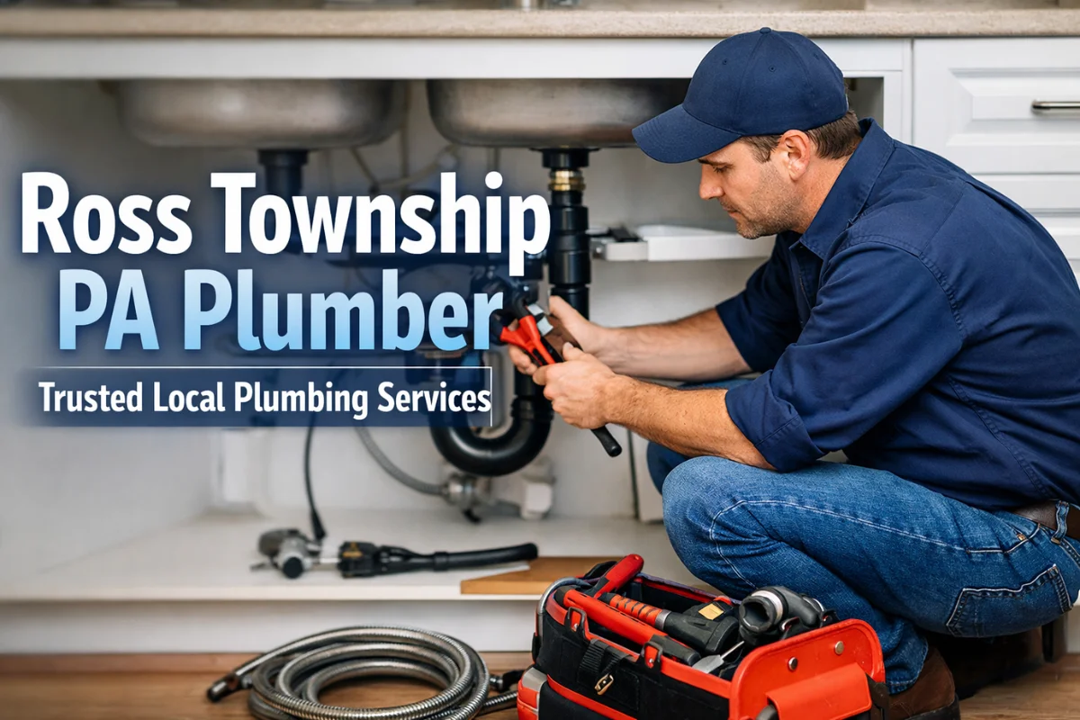 Ross Township PA Plumber repairing residential kitchen plumbing in a local home