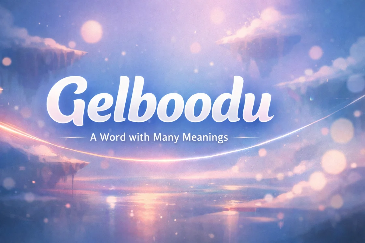 Gelboodu abstract digital artwork representing a word with multiple meanings across culture, art, and the internet