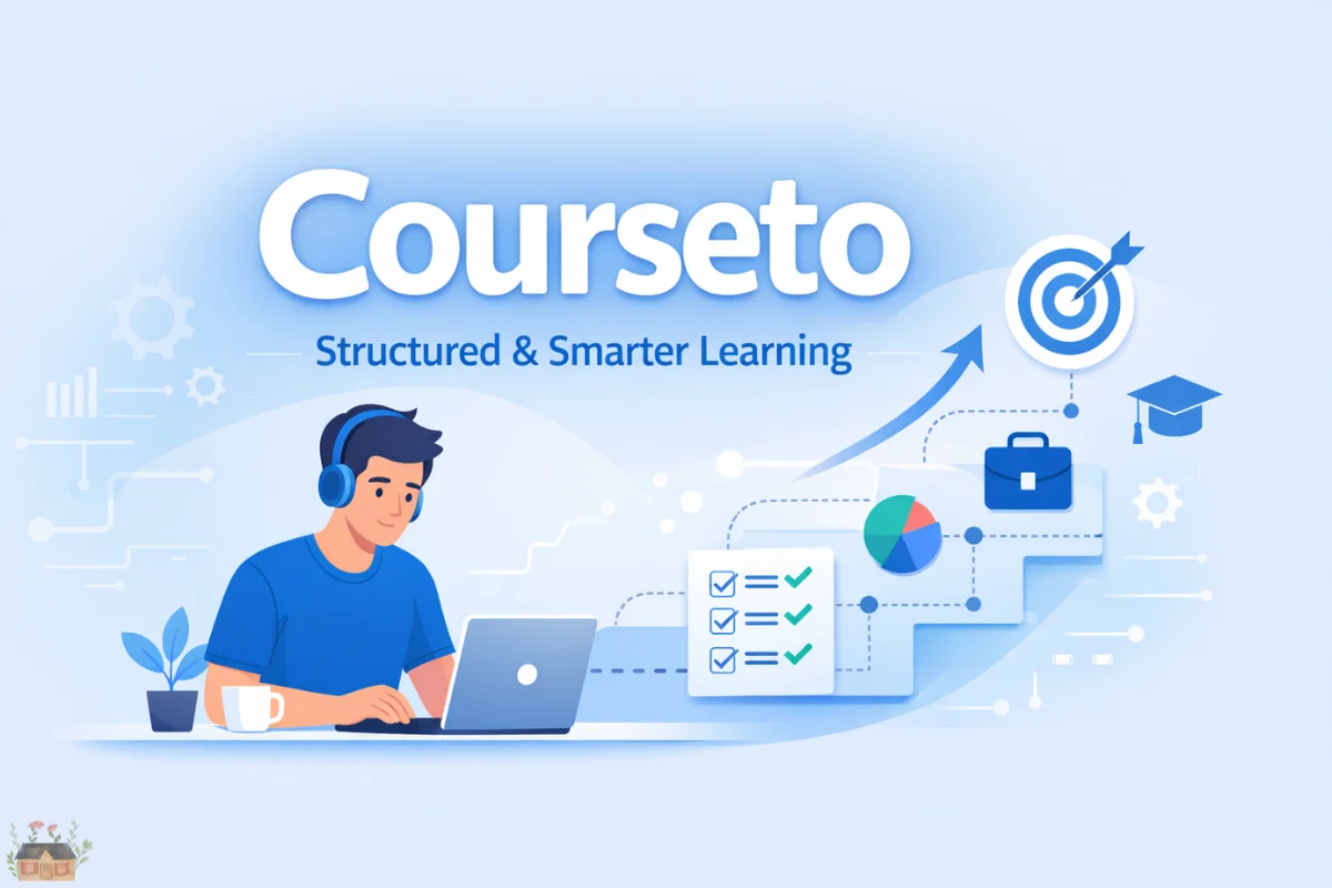 Courseto online learning platform with structured AI-powered learning paths for career growth