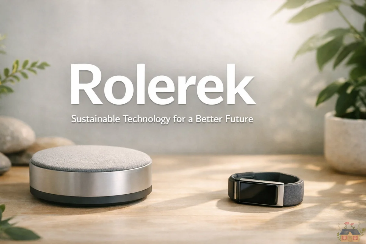 Rolerek sustainable electronics brand featured image with minimalist eco-friendly smart devices