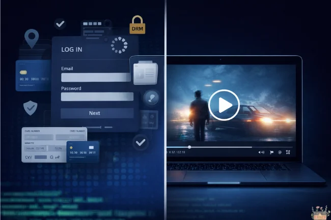 Novafork streaming comparison showing login and DRM barriers versus instant browser playback without signups.