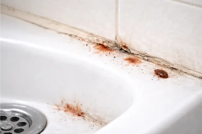 Bed Bugs in Bathtub