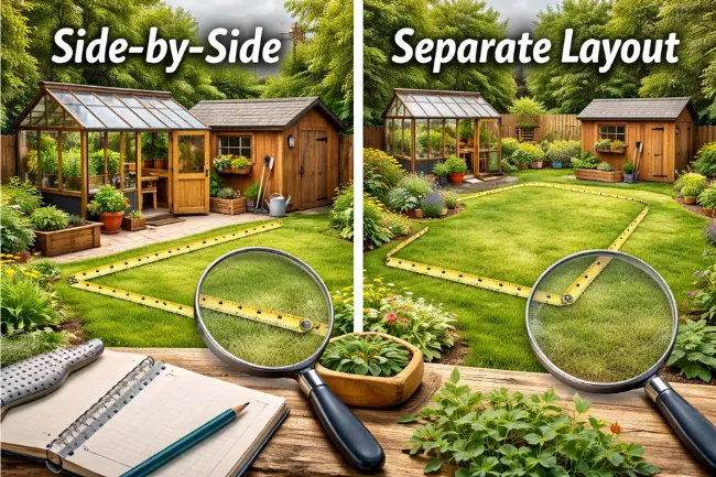 Greenhouse and Garden Shed Combination