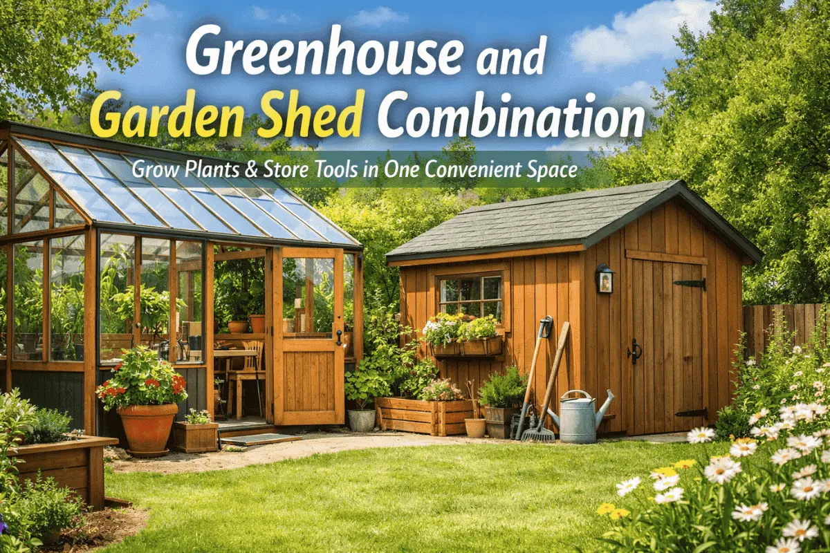 Greenhouse and Garden Shed Combination