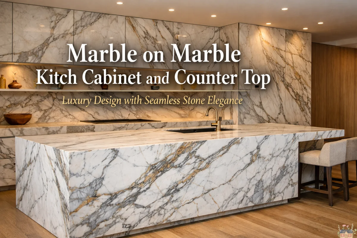 Marble on Marble Kitch Cabinet and Counter Top