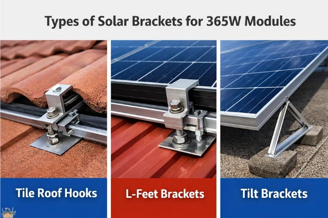 Solar Brackets for 365 W Solar Panel