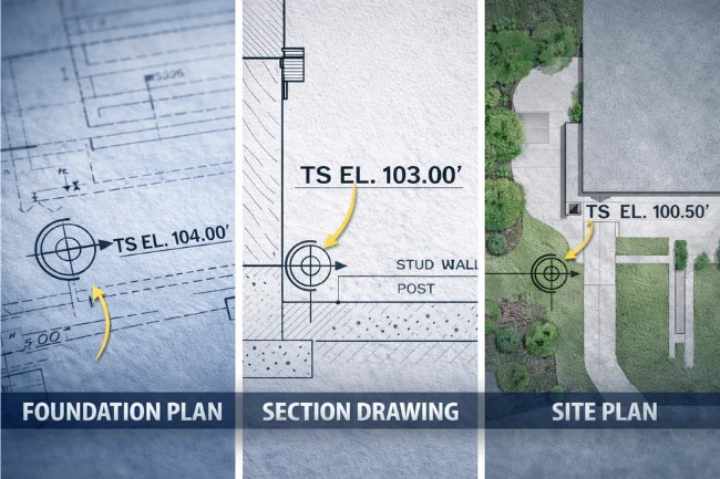 TS Symbol in Architectural Floor Plans Meaning