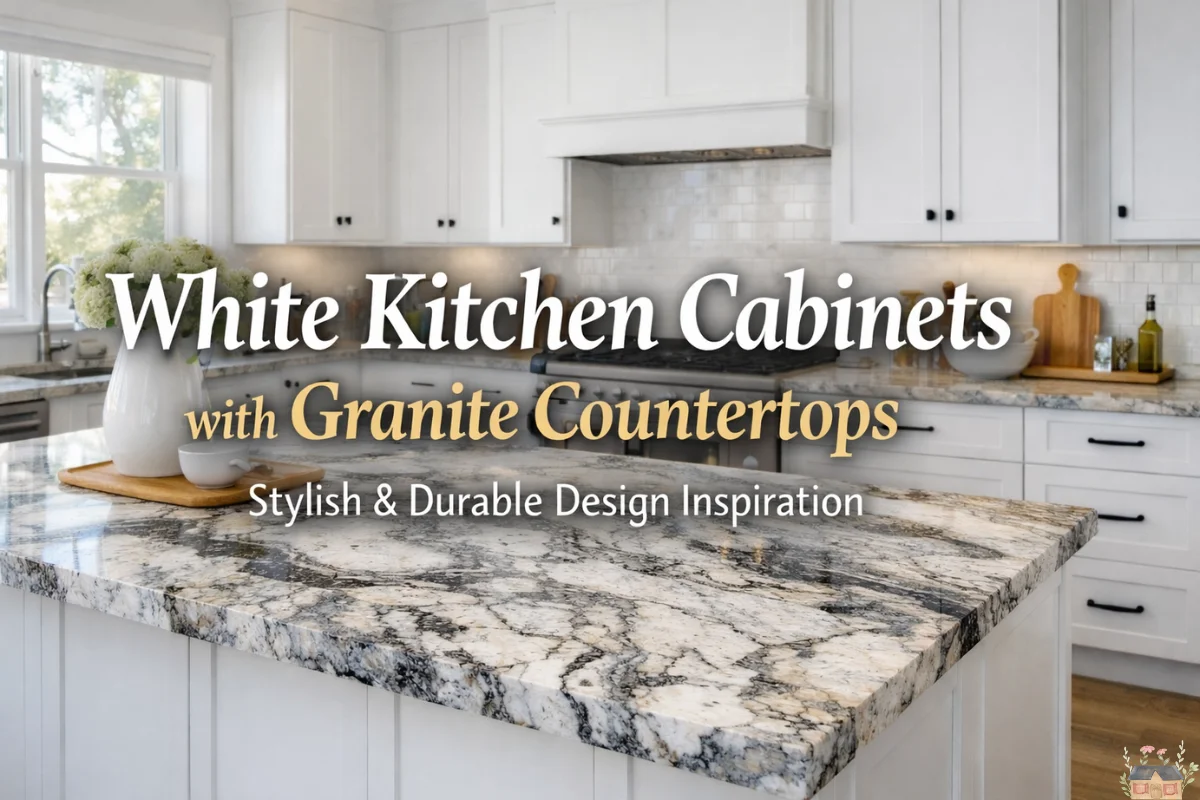 White Kitchen Cabinets with Granite Countertops