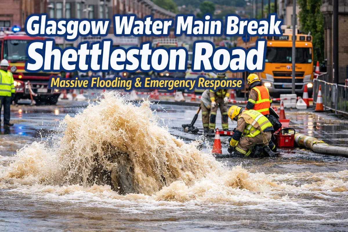 Glasgow Water Main Break Shettleston Road