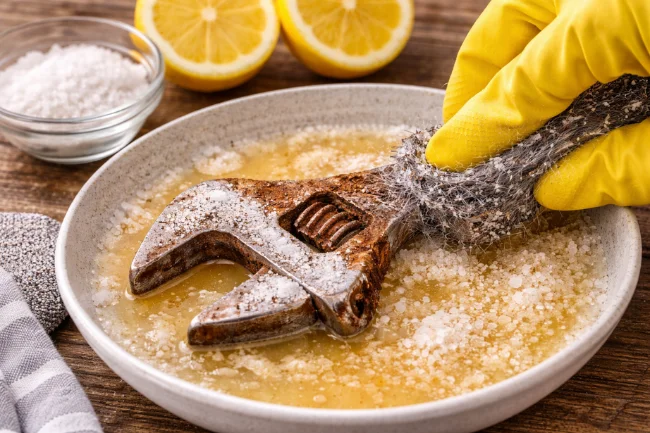 Lemon Juice and Salt for Rust Stains