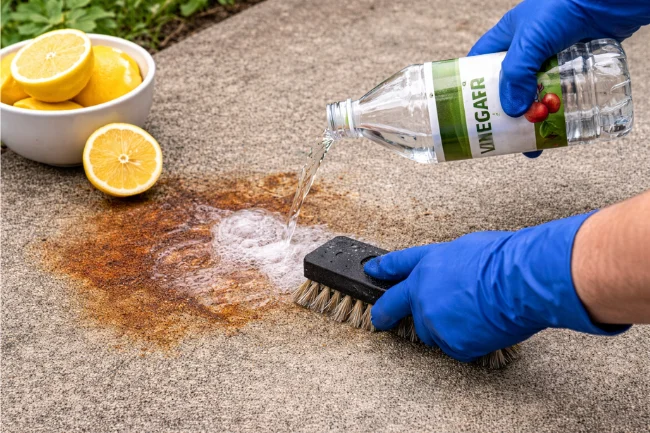 Remove Rust Stains from Concrete