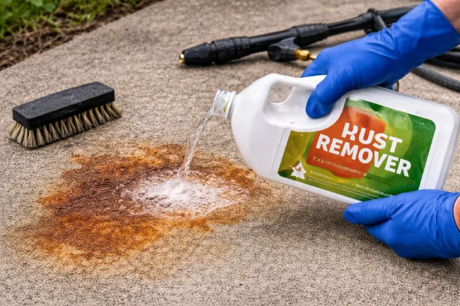 Remove Rust Stains from Concrete