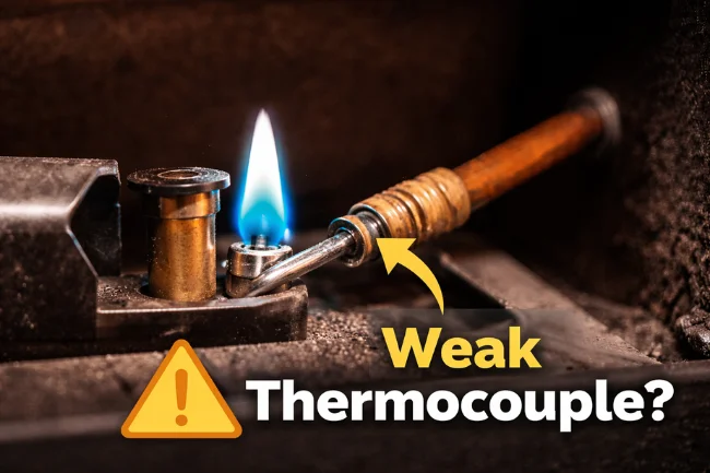 Pilot Light on a Gas Fireplace
