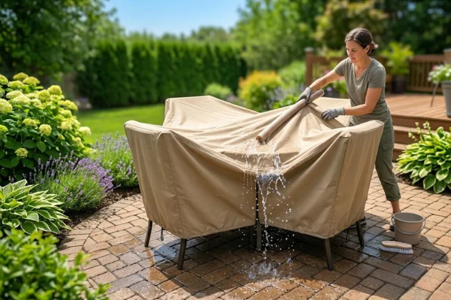 Keeping Water From Pooling Backyard Furniture Cover