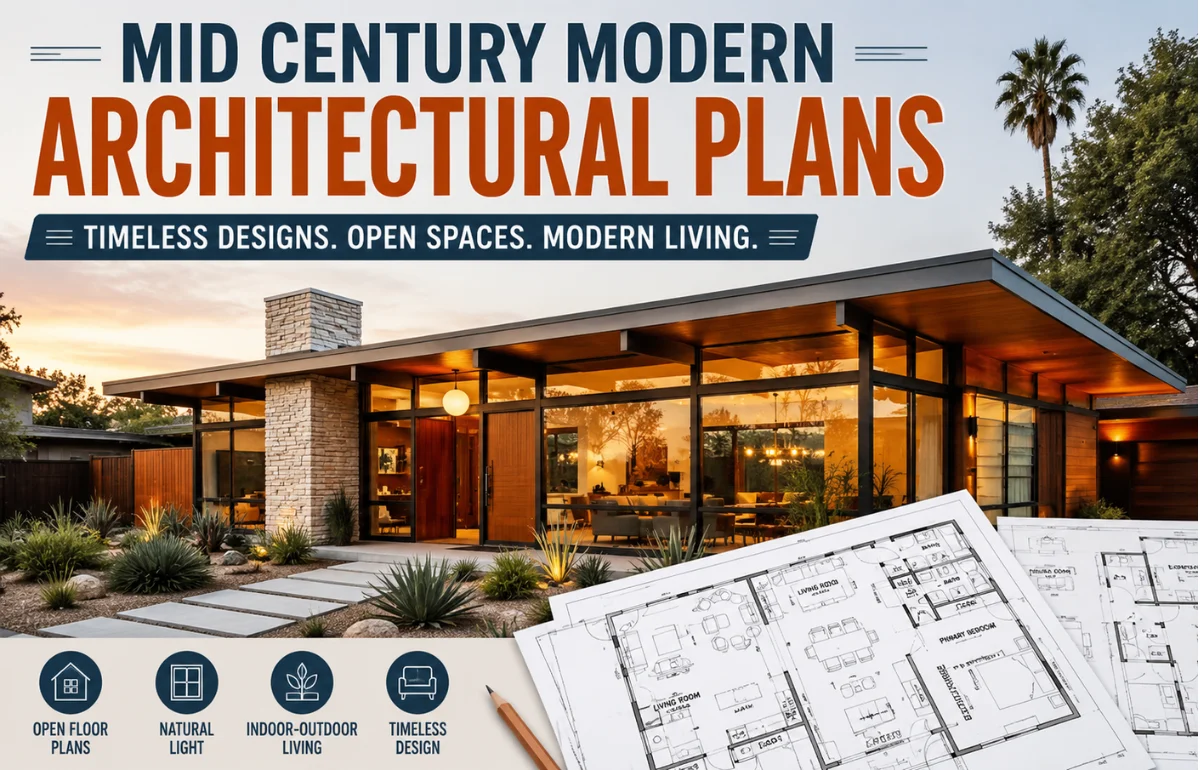 Mid Century Modern Architectural Plans