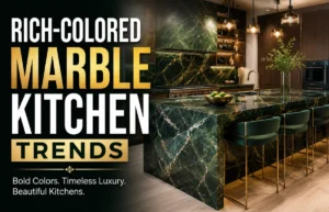 Rich-Colored Marble Kitchen Trends