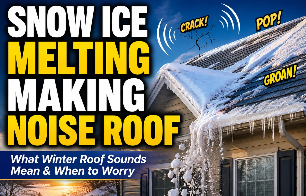 Snow Ice Melting Making Noise Roof