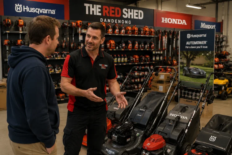 The Red Shed Dandenong mower advice