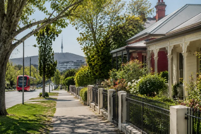 Houses for Rent in Canberra Australia Inner North suburb street