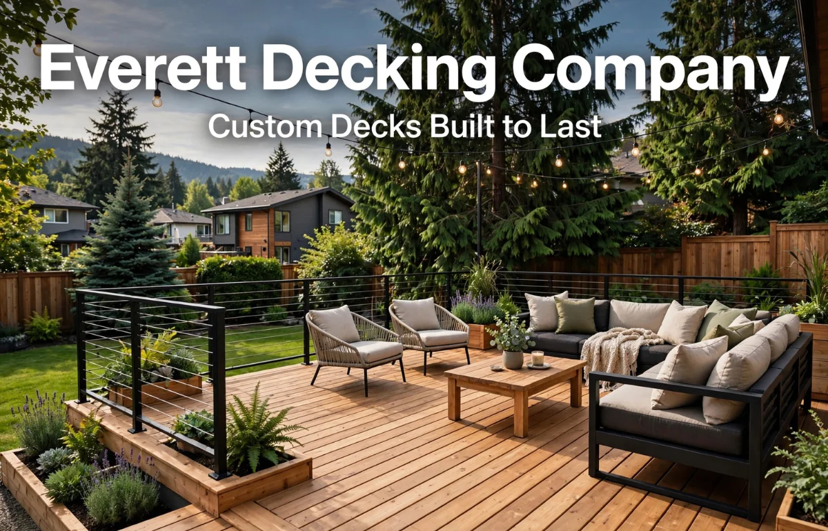 Custom deck by Everett Decking Company